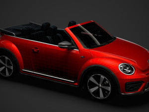 vw beetle r line convertible 2020 3D Model