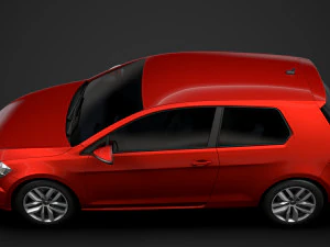 vw golf tdi 3door typ5g 2019 3D Model