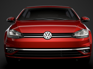 vw golf tdi 3door typ5g 2019 3D Model