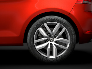 vw golf tdi 3door typ5g 2019 3D Model