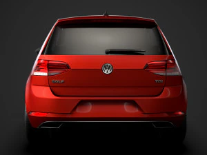 vw golf tdi 3door typ5g 2019 3D Model