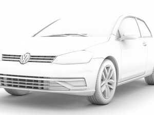 vw golf tdi 3door typ5g 2019 3D Model