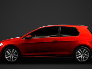 vw golf tdi 3door typ5g 2019 3D Model