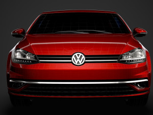 vw golf tdi 3door typ5g 2019 3D Model