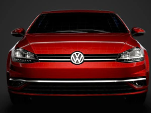 vw golf tdi 3door typ5g 2019 3D Model