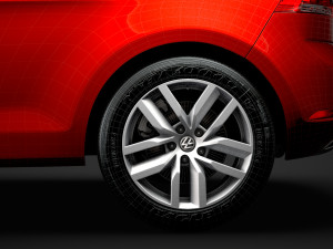 vw golf tdi 3door typ5g 2019 3D Model