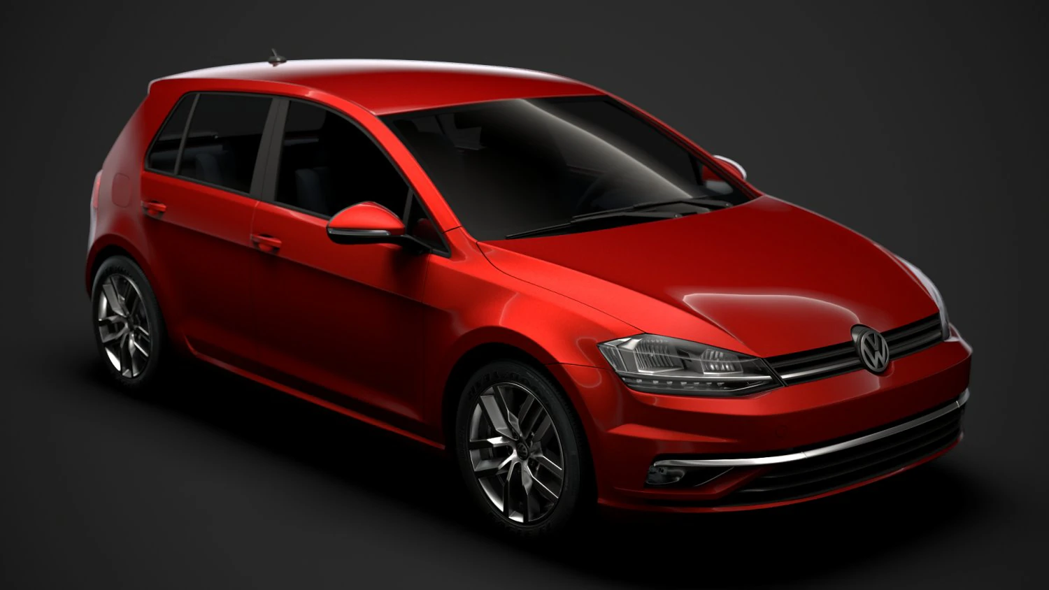vw golf tdi 5door typ5g 2019 3D Model .c4d .max .obj .3ds .fbx .stl .blend 