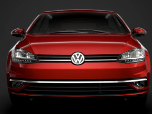 vw golf tdi 5door typ5g 2019 3D Model