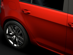 vw golf tdi 5door typ5g 2019 Modelo 3D