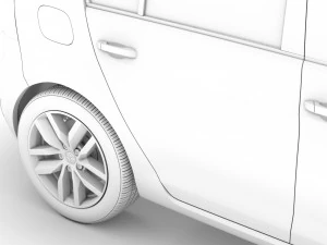vw golf tdi 5door typ5g 2019 3D Model