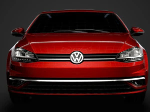 vw golf tdi 5door typ5g 2019 3D Model