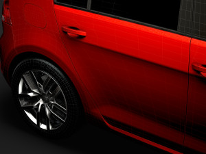 vw golf tdi 5door typ5g 2019 Modelo 3D