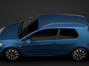 vw golf tgi bluemotion 3door typ5g 2019 3D मॉडल