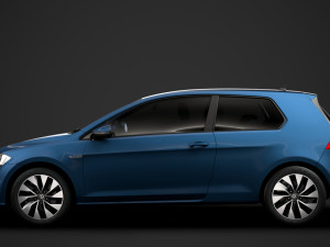 vw golf tgi bluemotion 3door typ5g 2019 3D मॉडल