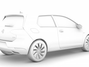 vw golf tgi bluemotion 3door typ5g 2019 3D मॉडल