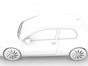 vw golf tgi bluemotion 3door typ5g 2019 3D मॉडल