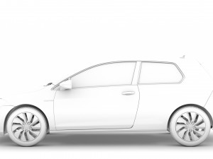 vw golf tgi bluemotion 3door typ5g 2019 3D मॉडल