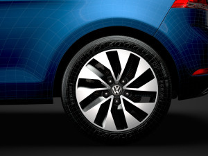 vw golf tgi bluemotion 3door typ5g 2019 3D मॉडल
