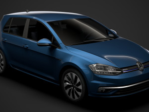 vw golf tgi bluemotion 5door typ5g 2019 3D Model