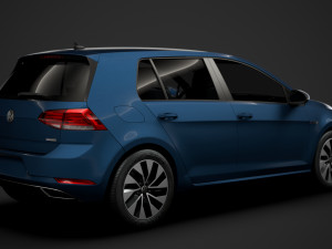 vw golf tgi bluemotion 5door typ5g 2019 3D Model