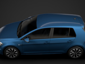 vw golf tgi bluemotion 5door typ5g 2019 3D Model