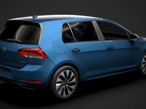 vw golf tgi bluemotion 5door typ5g 2019 3D Model