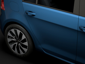 vw golf tgi bluemotion 5door typ5g 2019 3D Model