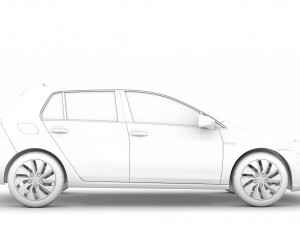 vw golf tgi bluemotion 5door typ5g 2019 3D Model