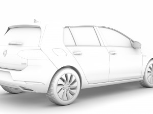 vw golf tgi bluemotion 5door typ5g 2019 3D Model