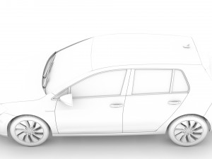vw golf tgi bluemotion 5door typ5g 2019 3D Model