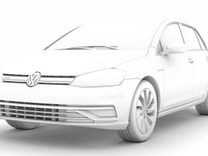 vw golf tgi bluemotion 5door typ5g 2019 3D Model