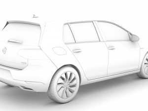 vw golf tgi bluemotion 5door typ5g 2019 3D Model