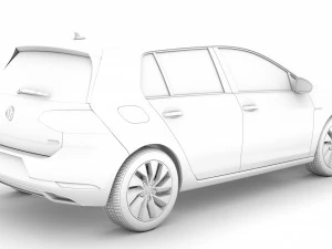 vw golf tgi bluemotion 5door typ5g 2019 3D Model