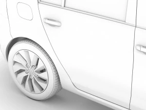 vw golf tgi bluemotion 5door typ5g 2019 3D Model