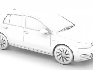 vw golf tgi bluemotion 5door typ5g 2019 3D Model
