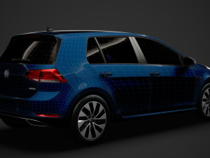 vw golf tgi bluemotion 5door typ5g 2019 3D Model