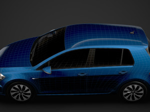 vw golf tgi bluemotion 5door typ5g 2019 3D Model