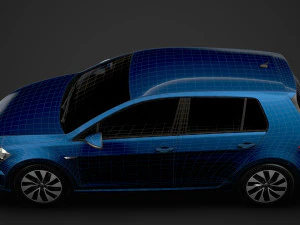 vw golf tgi bluemotion 5door typ5g 2019 3D Model