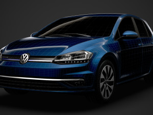 vw golf tgi bluemotion 5door typ5g 2019 3D Model
