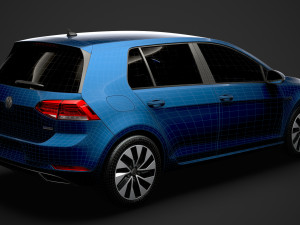 vw golf tgi bluemotion 5door typ5g 2019 3D Model