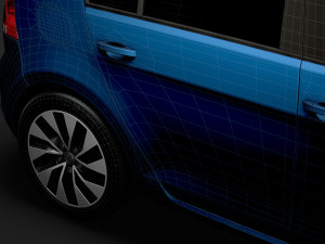 vw golf tgi bluemotion 5door typ5g 2019 3D Model