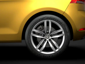 vw golf tsi 3door typ5g 2019 3D Model