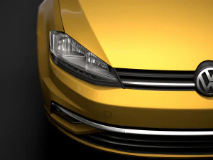 vw golf tsi 3door typ5g 2019 3D Model