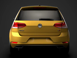 vw golf tsi 3door typ5g 2019 3D Model