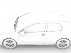 vw golf tsi 3door typ5g 2019 3D Model