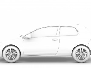 vw golf tsi 3door typ5g 2019 Modelo 3D