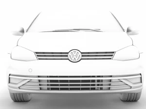 vw golf tsi 3door typ5g 2019 3D Model