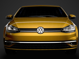 vw golf tsi 3door typ5g 2019 Modelo 3D