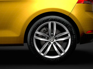 vw golf tsi 3door typ5g 2019 3D Model