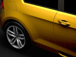 vw golf tsi 3door typ5g 2019 Modelo 3D